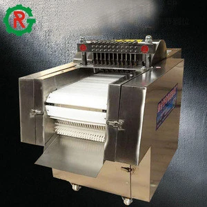 Automatic chicken meat cubes cutting machine cutting chicken meat