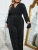 Import Autumn Hot Sale European and American Fashion Versatile Plus Size Womens Jumpsuit V-neck Wide Leg Long Sleeve Velvet Jumpsuit from China