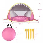 Baby Beach Tent Uv-protecting Sunshelter With A Pool Baby Kids Beach Tent Pop Up Portable Shade Pool UV Protection Sun Shelter