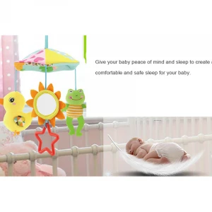 Baby Stroller Crib Pram Bed Hanging Toy Accessories Musical Baby Rattles Mobiles Rotating Plush Appease Soothing Wind chimes Toy