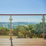 Balcony And Stair Handrail Frameless Design Stainless Steel Channel Glass Railing