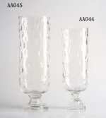 BALLERINA Christmas Decoration Huge Clear Glass Footed Vase Crystal Craft