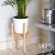 Import Bamboo Plant Stand Mid Century Flower Pot Holder Indoor Modern Bamboo Stand Fits 7&quot; Pot -Saucer Tray from China