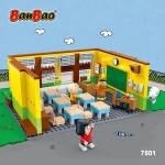BanBao 7501 Hot Snoopy Peanuts IP Figure Classroom Plastic Building Blocks Toys For Children Kids Set