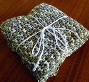 Best Handmade vintage Antique /Chunky Crochet Blanket - Baby Blanket - Throw - Lap Rug - White - Brown - Grey