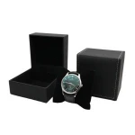 Best Selling Black Luxury Leather Watch Strap Gift Packaging Box Watch Box Custom Logo