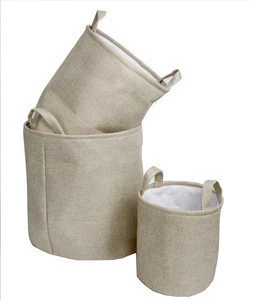 Best selling products in jute folding thicken laundry basket with handles