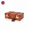 Big stacking brown storage boxes,decorative vintage handles mini/small toy children cardboard backpack/wine luggage set suitcase