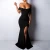 Import Big Stock Off Shoulder Sexy Women Black Women Long Sleeve Maxi Dress from China