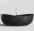Import black acrylic bathtub solid surface bath tub matt artificial stone bathtub freestanding composite stone resin tub from China