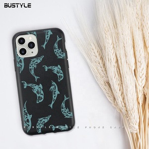 Black Biodegradable environmental mobile accessories for iphone 11 uv printing telephone phone shell for iphone X XS XR