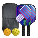 Black Glassfiber Pickleball Equipment Paddles Cheap Pickleball Paddles Pickleball Balls set