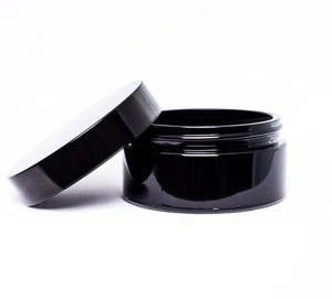 Black PET Empty jar Round Cosmetic Containers for Butter,Bath Sugar,Salt ,Scrubs