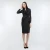 Import Black Ruffled V-neck Evening Cocktail Autumn Ruffled Wrapped Long Sleeve Dress from USA