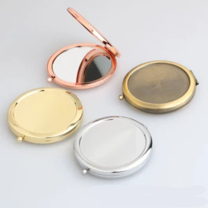 Blank Sublimation Double Magnifying Compact Cosmetic Make Up Hand Mirror