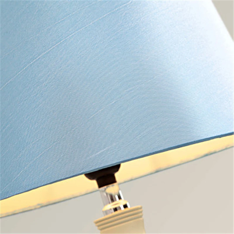 blue round hardback lampshade,plastic lamp shade lamp cover porcelain ceramic table lamp