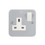 Bosslyn UK Stainless Steel Panel 86 Type Wall Switch With 250V 13A Wall Socket