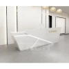 Boutique High Gloss Modern Luxury  Design Wood Office Furniture White Salon Counter Reception Desk