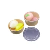 Bowls Lids Paper With Pet Lid Food Grade Disposable Bio 500ml Kraft 9 7 12 Inch Iced Ice Salad Bowl