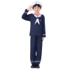 Boy Navy Sailor Uniform Cosplay Suit Kids Career Day Halloween Carnival Party Dance Costumes