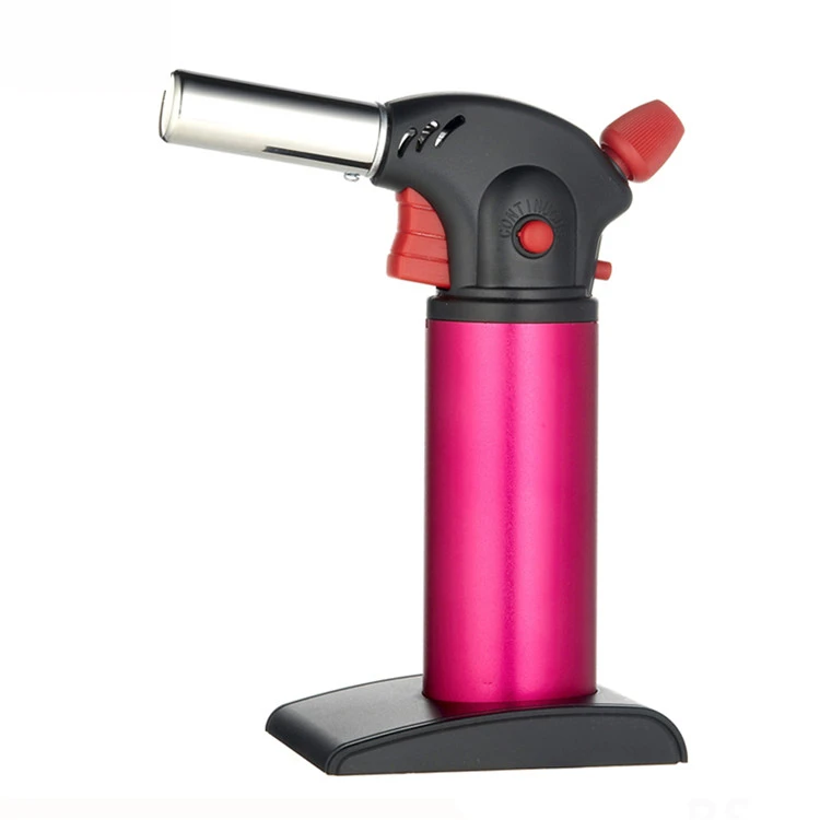 BS-630 OEM / ODM Flame Adjustable Colorful Refilled Camping Culinary Kitchen Butane Gas Torch Lighter