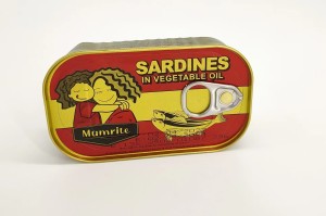 Canned Seafood Canned Sardine in Vegetable Oil Tin Fish 125g