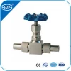 Carbon Steel Stainless Steel Chrome Nickel Steel Material Manual Type Compression Joint Flow Metering Needle Globe Valve