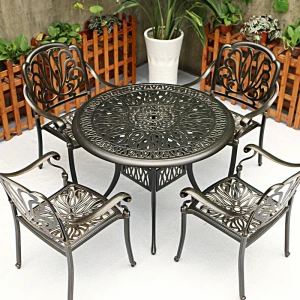 cast aluminum table and chairs  Outdoor Furniture Patio Garden Set