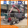CE forestry trailer /ATV log trailer with crane /forestry machine