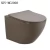 Import ceramic bathroom wall mounted  rimless toilet matt black color wall hung toilet from China