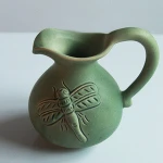 Ceramic Handmade Dragonfly Creamer Medium Green Matt fot homeware