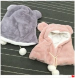 CFR PRICE High Quality Bear Ear Faux Fur Baby Hat