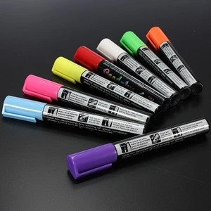 Chalk Markers for Chalkboard by VersaChalk (Reversible Tip, Neon) - Erasable Dustless Water-Based Non-Toxic Liquid Wet Erase Pen