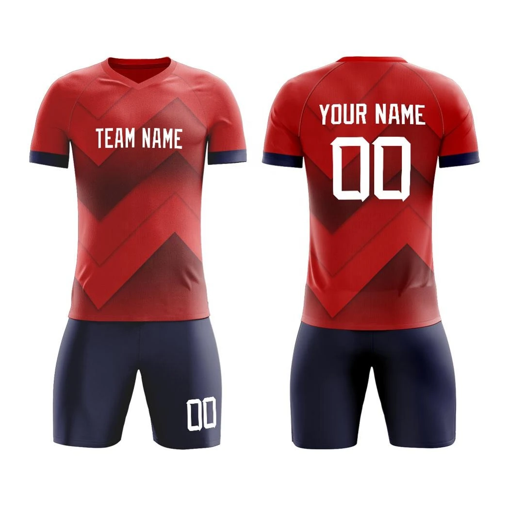 Cheap price  custom sublimation printing team soccer jerseys men soccer uniform set