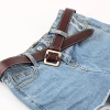 Cheap Women&#x27;s Genuine leather Belt ladies alloy flip buckle design retro belt High Quality Apparel Accessory jeans student belt