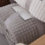 Checker Flannel/ Coral Fleece Blanket