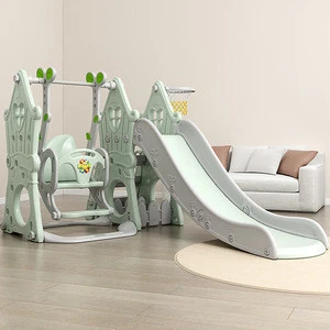 Children new style multifunctional baby toys indoor playground high quality kids plastic slide and swing