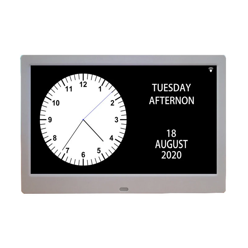 China Best Price ABS White LED Large Digital Analog Wall dementieklok Clock For Elderly
