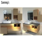 China Made Cheap Single RTA Hotel PVC Bathroom Vanity