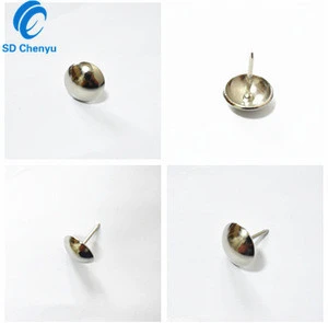 China Manufacturer 7mm Shiny Nickel Metal Fixing and Decorating Nails For Sofa and Upholstery