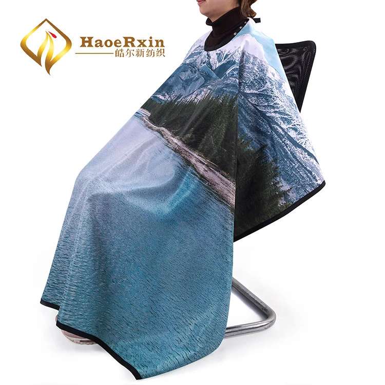 China manufacturer eco friendly professional polyester haircut cute barber cutting cape