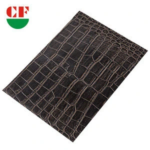 China Manufacturer High Quality Chinese Products Croco Pattern Self Adhesive PU Synthetic Leather