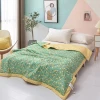 China manufacturer hot Sale popular printed cotton muslin quilt patchwork supplier quilt