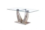 China  popular high quality dining room furniture luxury modern dining table set royal glass dining table set