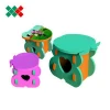 China Production Custom LOGO portable folding Waterproof children table and chair set for Children Furniture