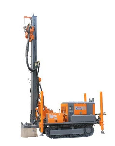 China small 180m deep rotary  portable  oil  used borehole crawler geotechnical mine water well drilling rig with air compressor