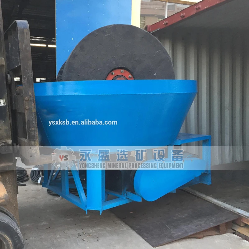 China Wet Grinding Pan Mill With Two Rollers For Gold Selecting