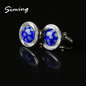 Chinese supplier luxury floral mens wedding crystal cuff links tie clips