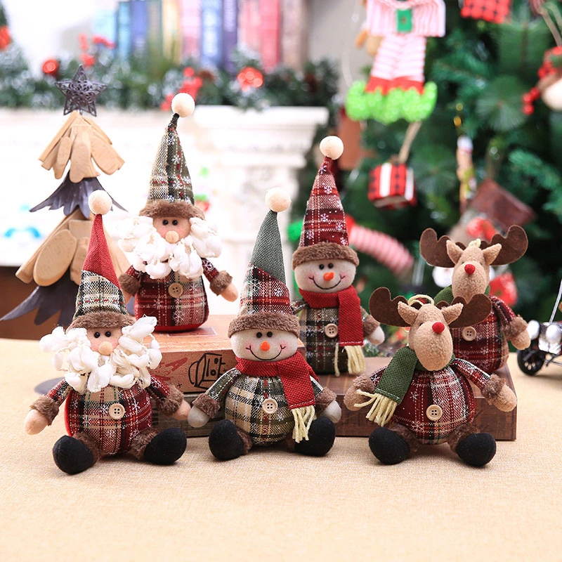 Christmas  Ornaments Decorations Tree Hanging Figurines Collection Doll Pendant Small Traditional Holding