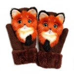 Christmas Thick Warm Kids Gloves Winter Finger Mittens Cute Cartoon Girls Ski Gloves Winter Children Gloves